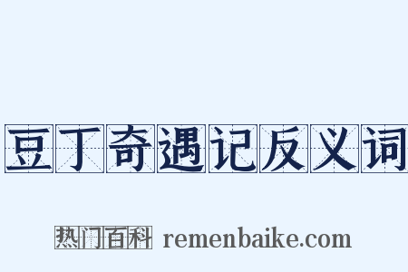 豆丁奇遇记反义词是什么意思的图片